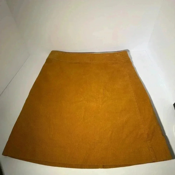 J. Crew Dresses & Skirts - J.CREW Women's Mustard Corduroy A-Line Ribbed Mini Skirt Stretch Lined Size 2